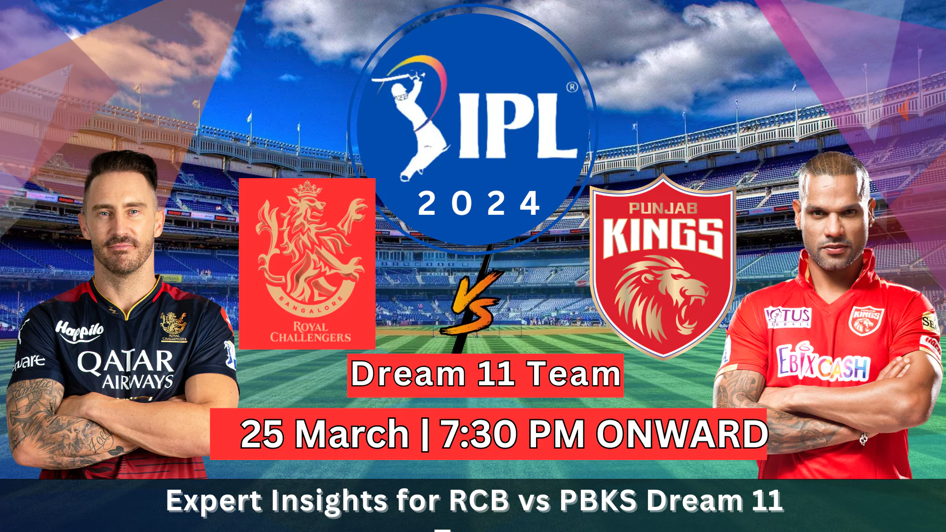 RCB vs PBKS Dream11 Prediction