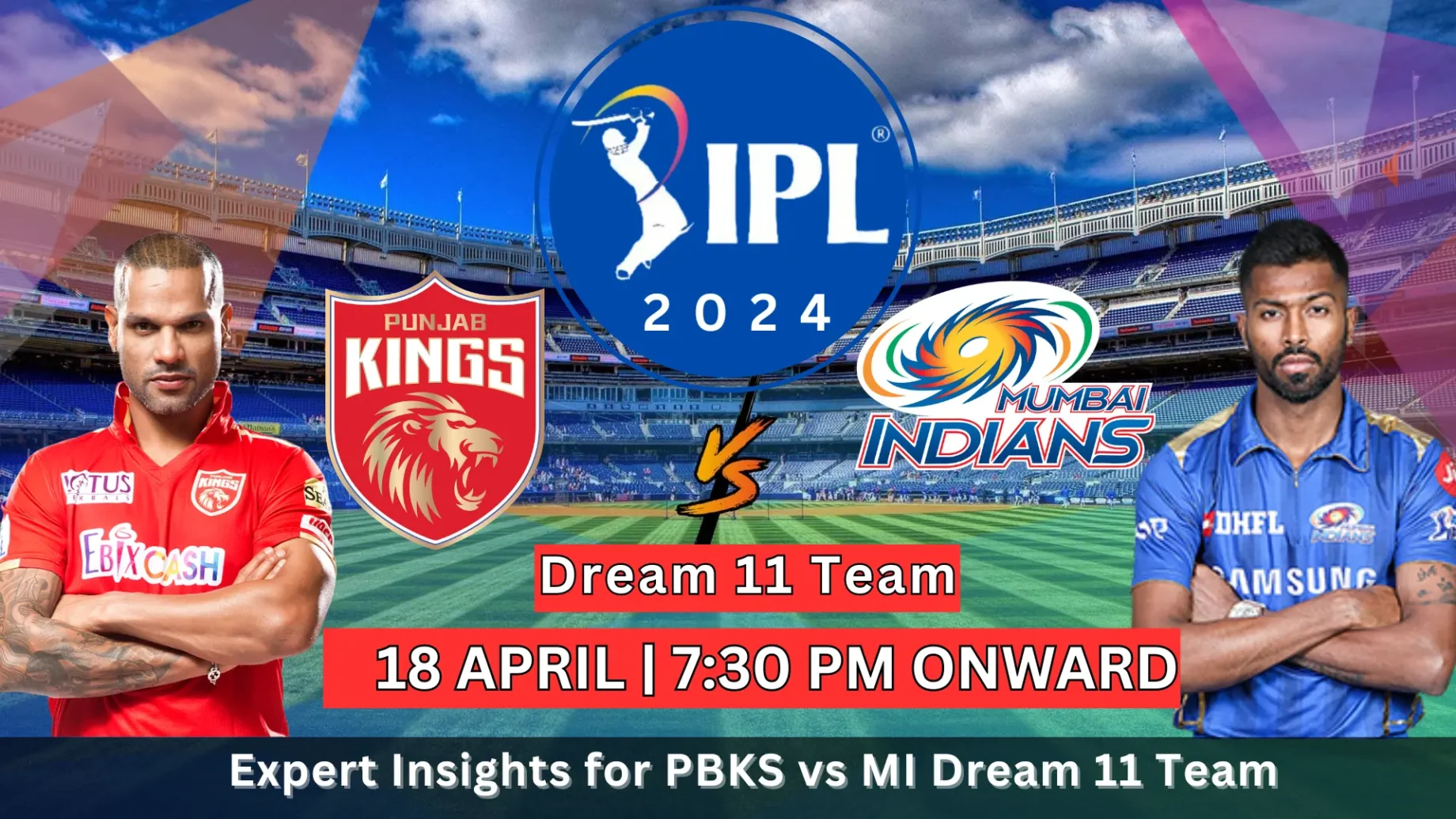 PBKS vs MI Dream11 Prediction