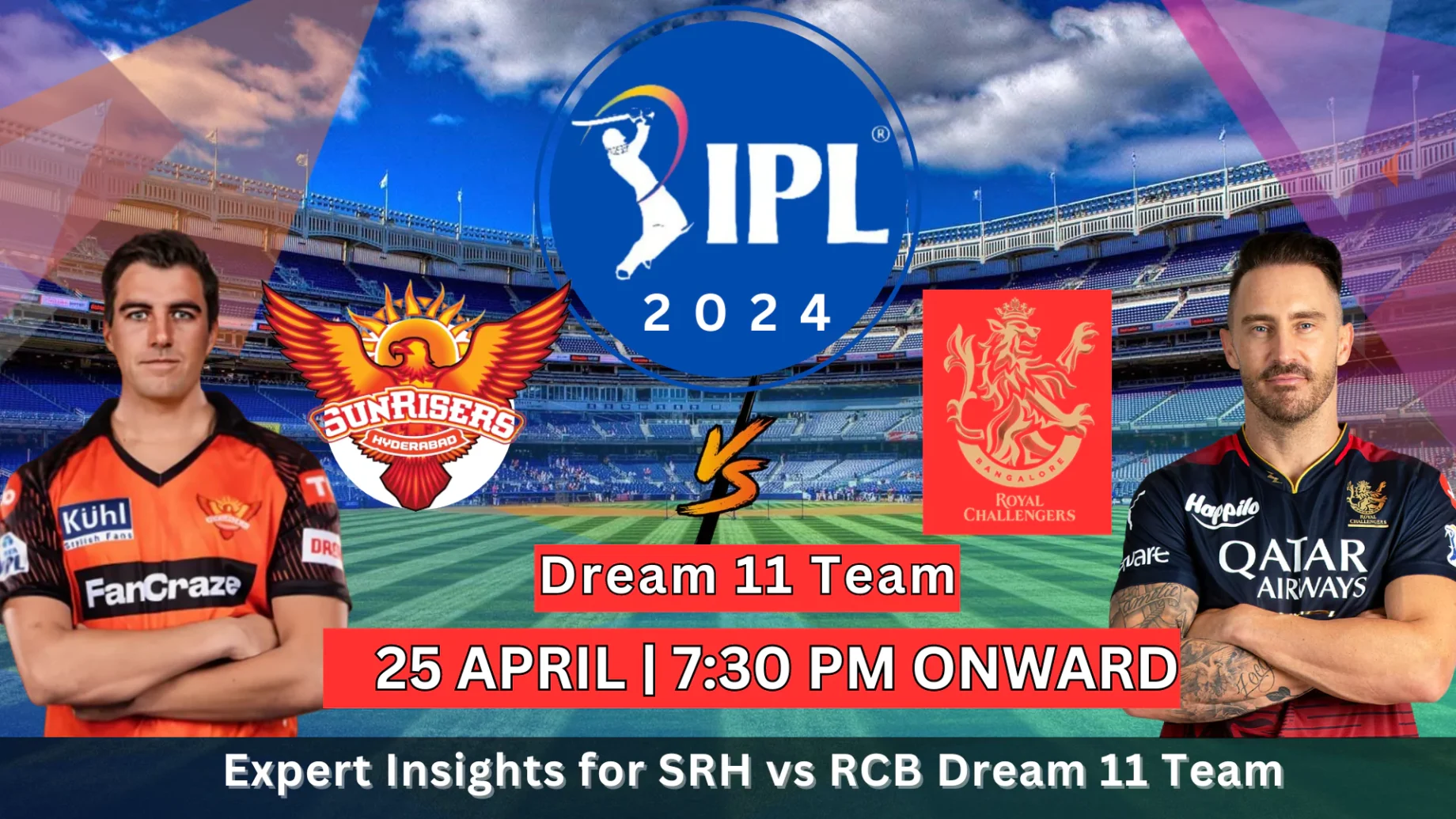 SRH vs RCB Dream11 Prediction