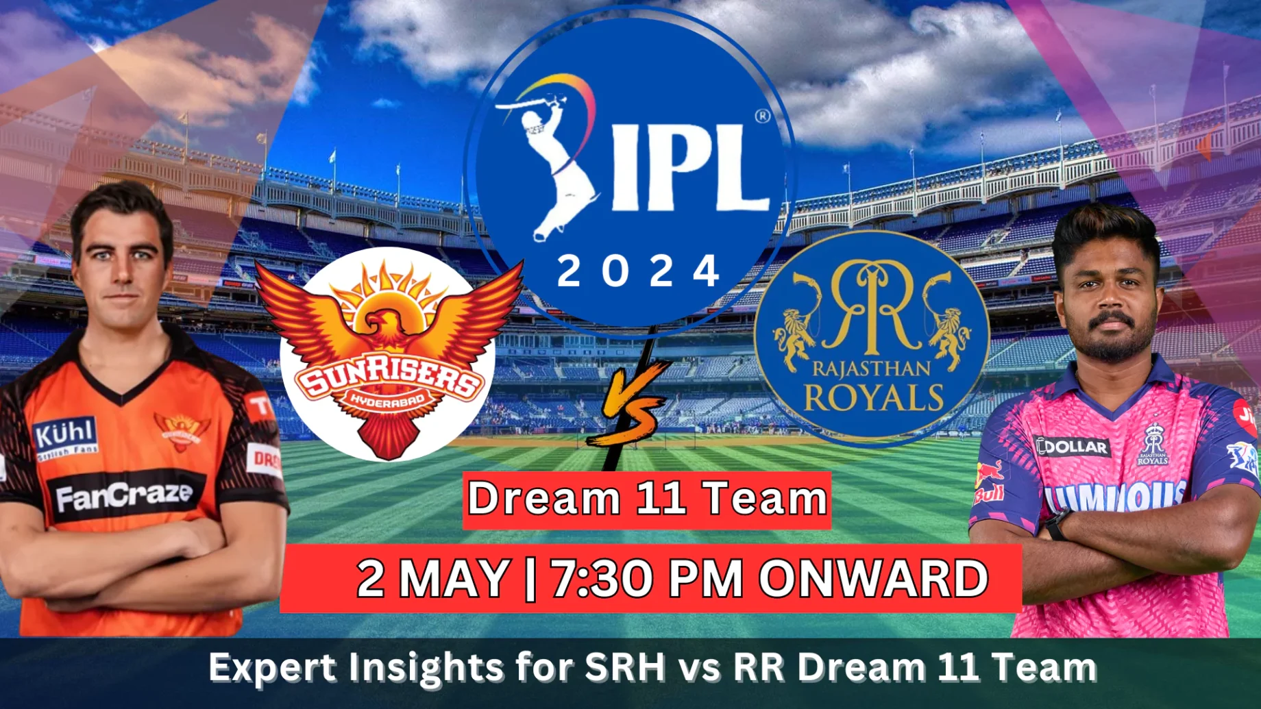 SRH vs RR Dream11 Prediction