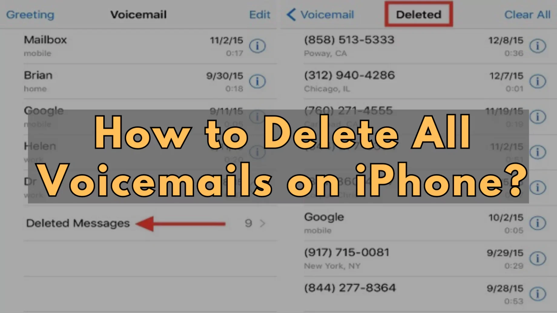 How to Delete All Voicemails on iPhone