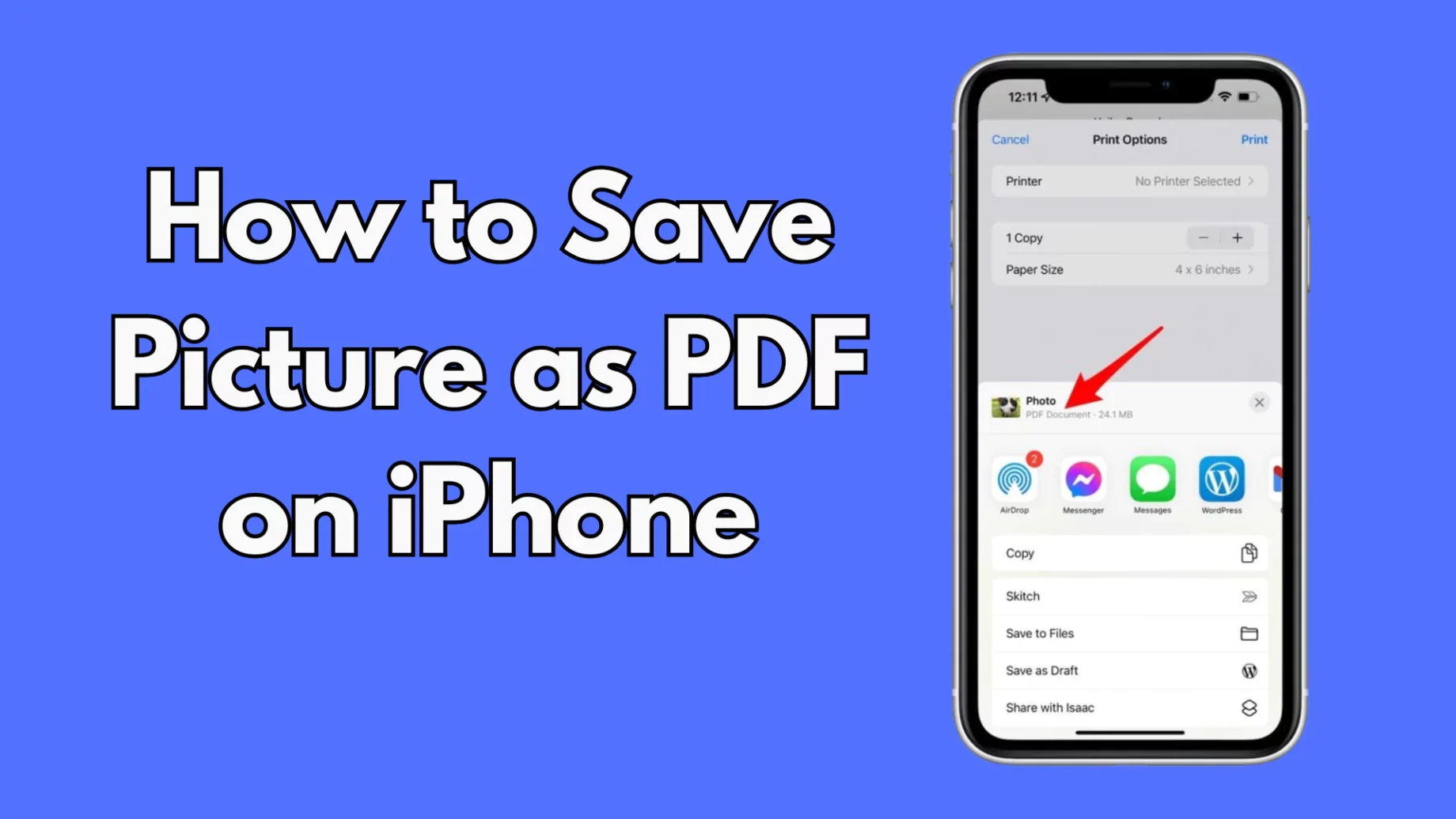 How to Save Picture as PDF on iPhone