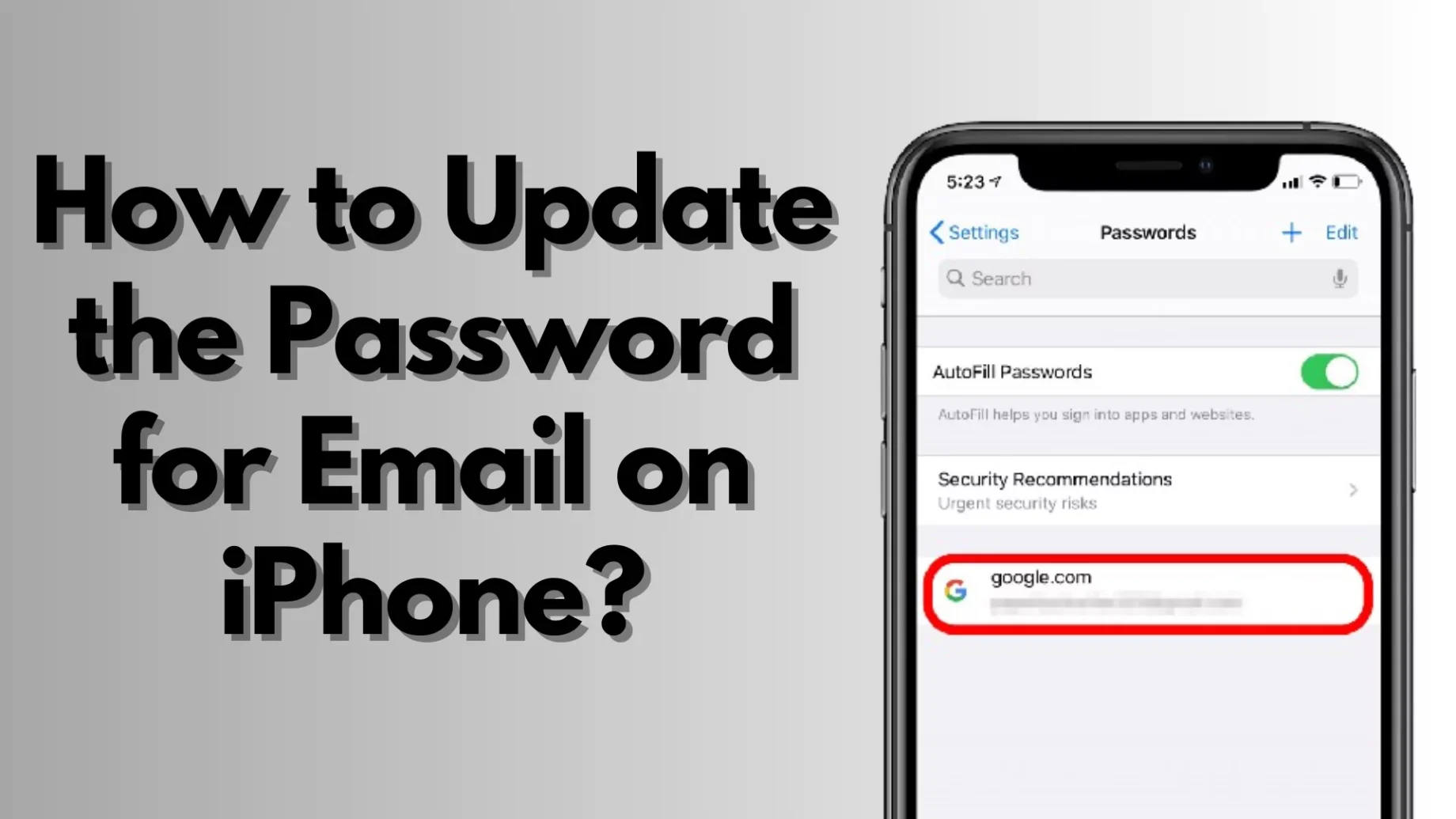 How to Update the Password for Email on iPhone