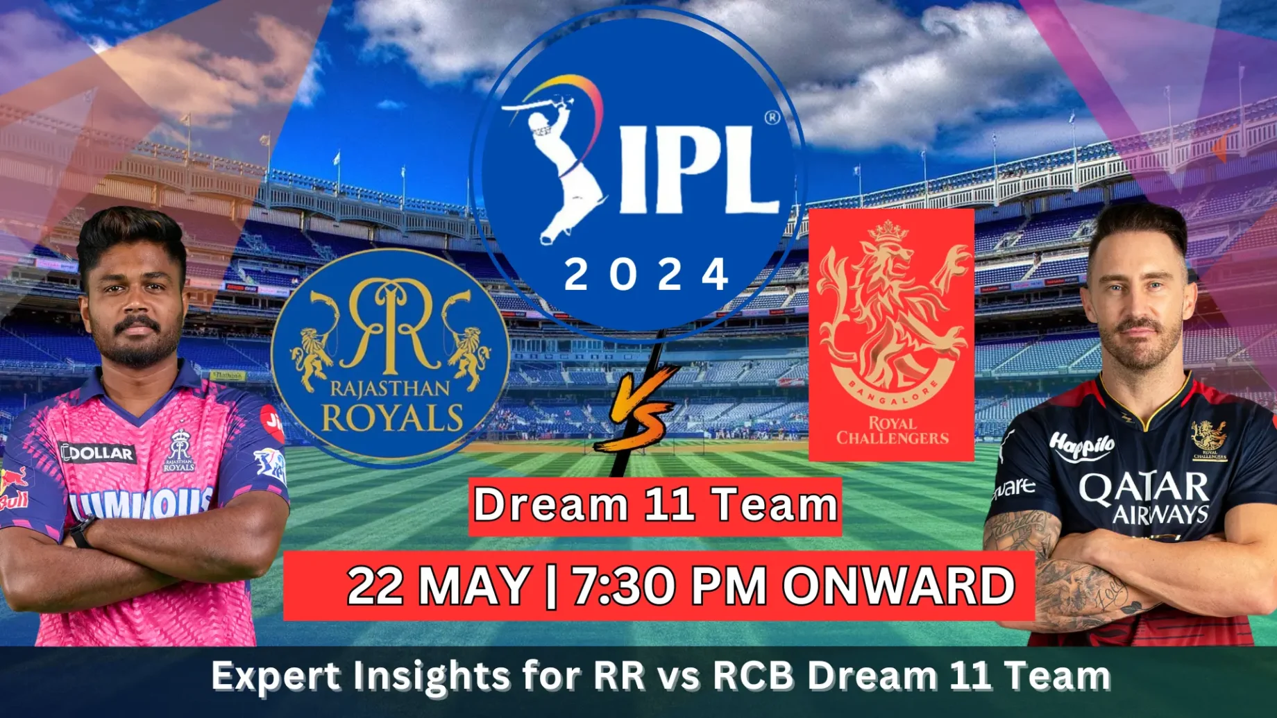 RR vs RCB Dream11 Prediction