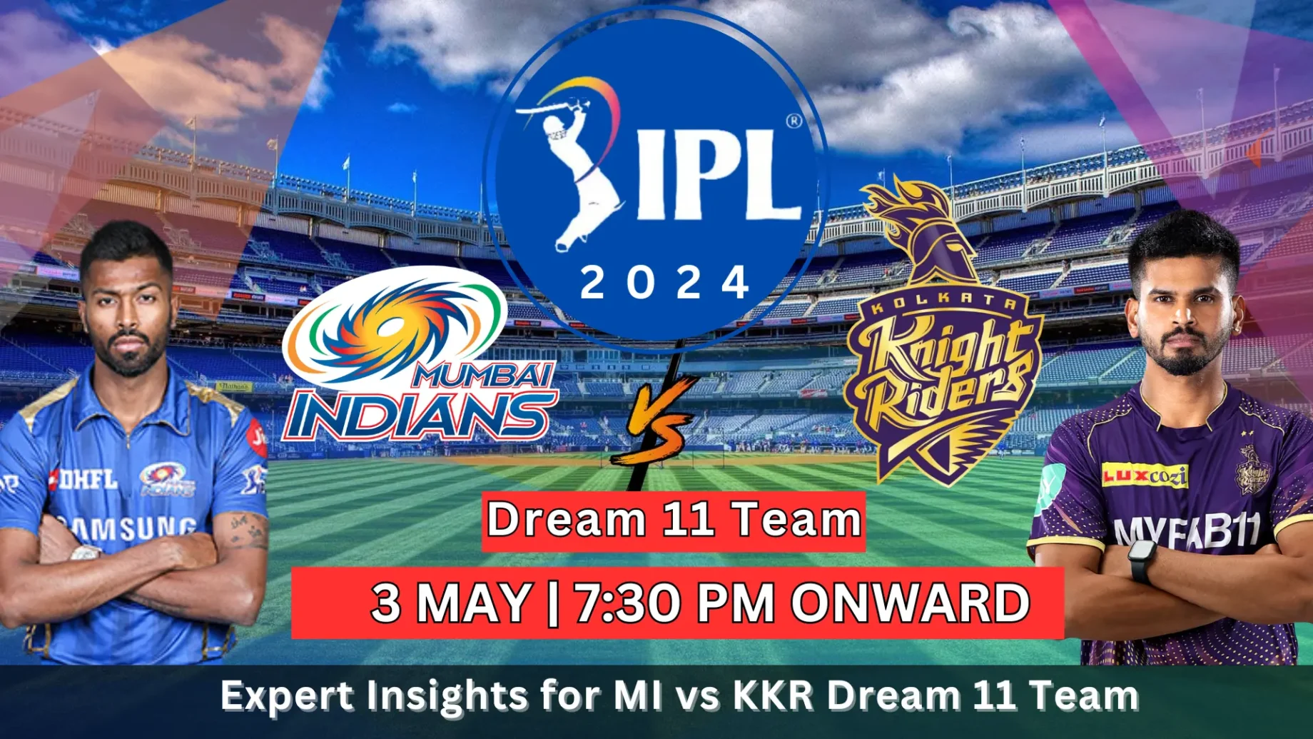 MI vs KKR Dream11 Prediction