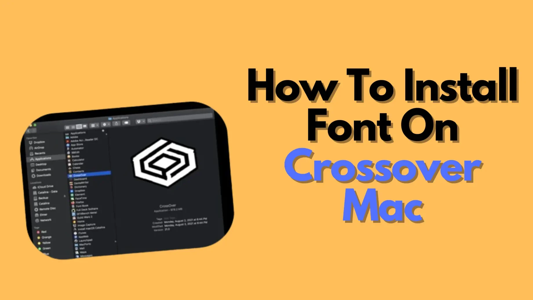 How To Install Font On Crossover Mac